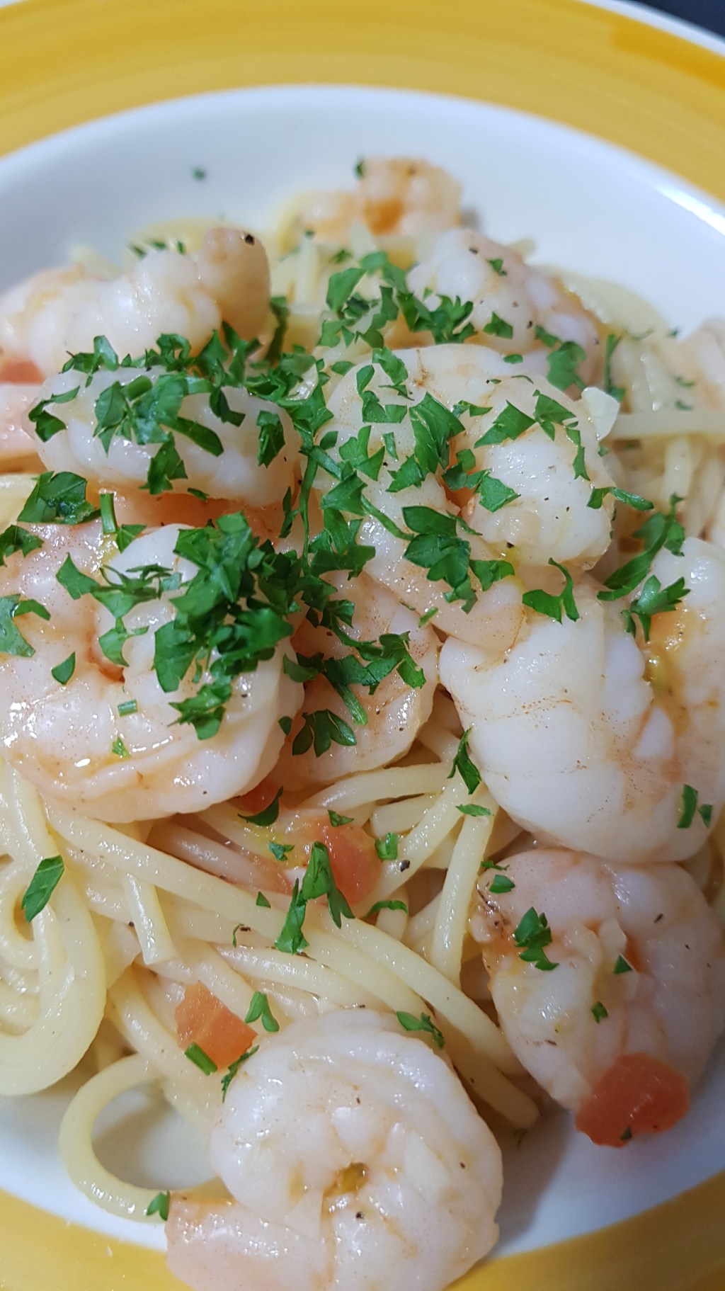 Aglio Olio Prawns