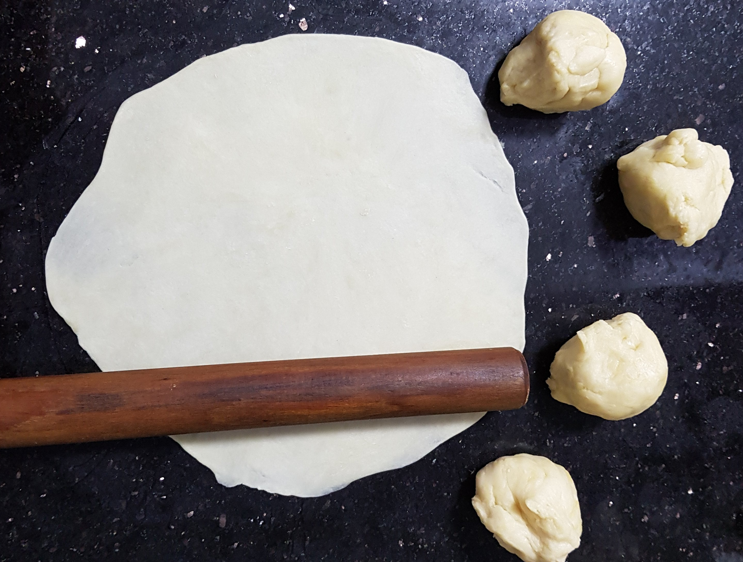 rolling out the tortilla